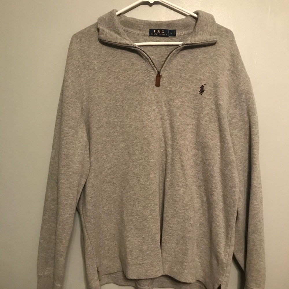 Polo Ralph Lauren Men’s 1/4 Zip Soft Cotton Sweater - Size Large